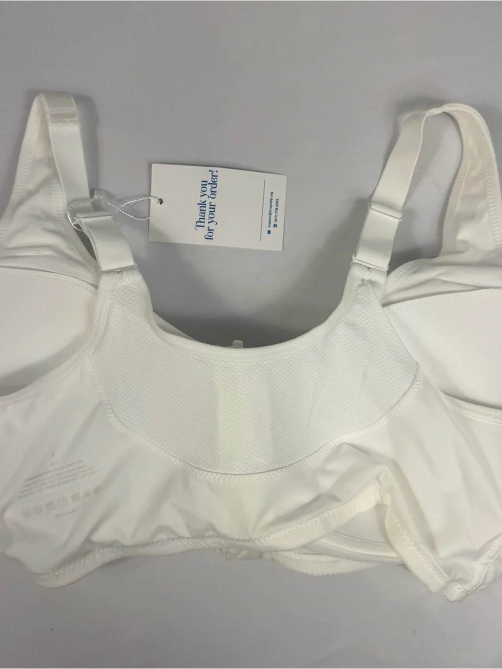 RosyLift White Front Zip Support Bra Size L 2.0 NWT Adjustable Straps